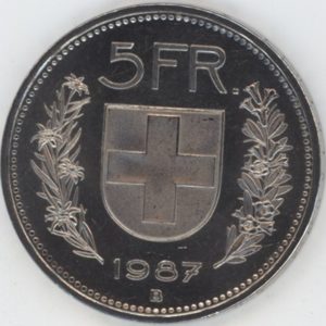 5 Francs 1987 (vz-unz)