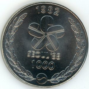 Corée du Sud 1000 Won 1982 (vz-unz)