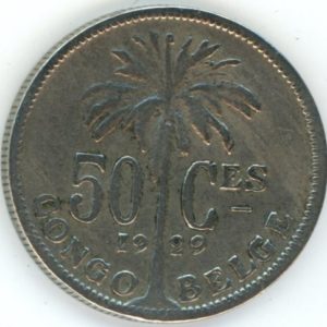 Congo Belge 50 Centimes 1929 FR Albert I (ss)