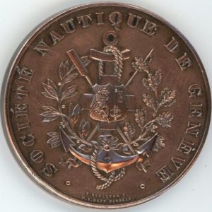 Médaille Société Nautique de Genève 1886 Aigle-Genève 1er Prix (ss+)