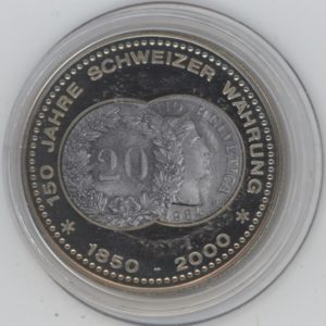 Médaille 150 Ans de la Monnaie Suisse (vz-unz)