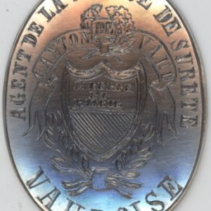 Médaille Agent de la Police de Sureté Vaudoise (1877-1977) vz en argent