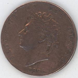 Grande-Bretagne 1/2 Penny 1826 George IV (s-ss)
