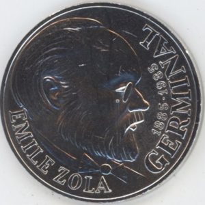 France 100 Francs 1985 Emile Zola (ss-vz) en argent