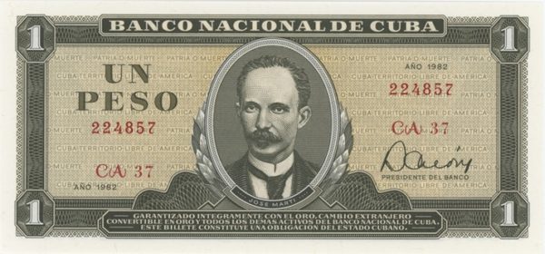 Cuba 1 Peso 1982 Neuf – Image 2