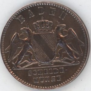 Germany Baden 1 Kreuzer 1870 Friedrich I (ss+)