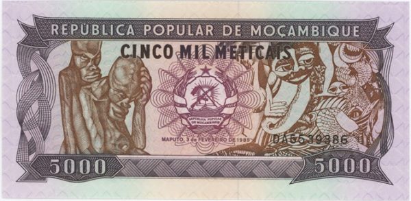 Mozambique 5000 Meticais 1989 Neuf