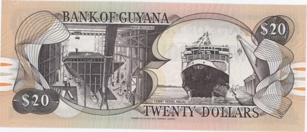 Guyana 20 Dollars ND (1996-09) Neuf – Image 2