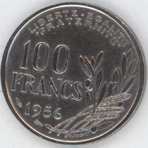 France 100 Francs 1956 Cochet (ss)