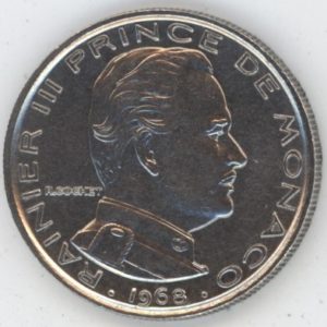 Monaco 1 Franc 1968 Rainier III (ss)