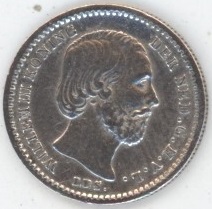 Pays-Bas 5 Cents 1863 William III (ss) en argent