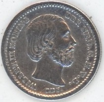 Pays-Bas 5 Cents 1855 William III (ss) en argent