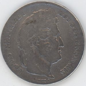 France 5 Francs 1838 BB Louis Philippe I (s) en argent