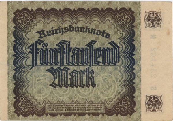 Germany Reichsbanknote 5000 Mark 1922 – Image 2