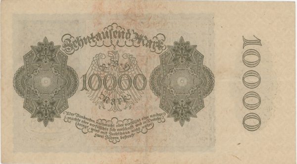 Germany Reichsbanknote 10 000 Mark 1922 petit format – Image 2