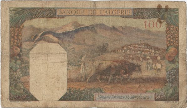 Algérie 100 Francs 1942 – Image 2