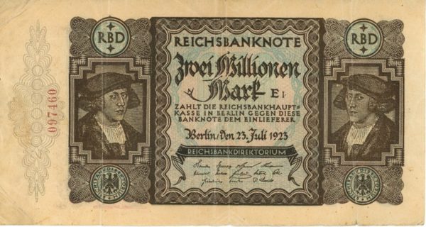 Germany Reichsbanknote 2 Millionen Mark 1923