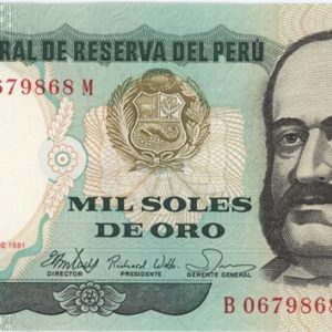 Peru 1000 Soles de Oro 1981 Neuf