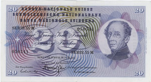 20 Francs 1967 (Général Dufour)