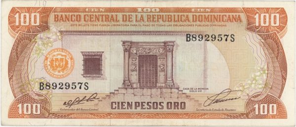 République Dominicaine 100 Peso 1991