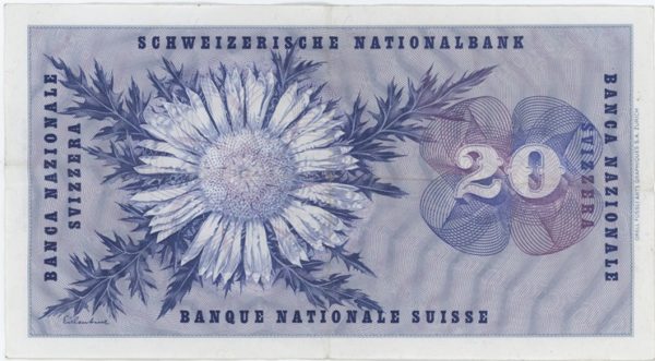 20 Francs 1967 (Général Dufour) – Image 2