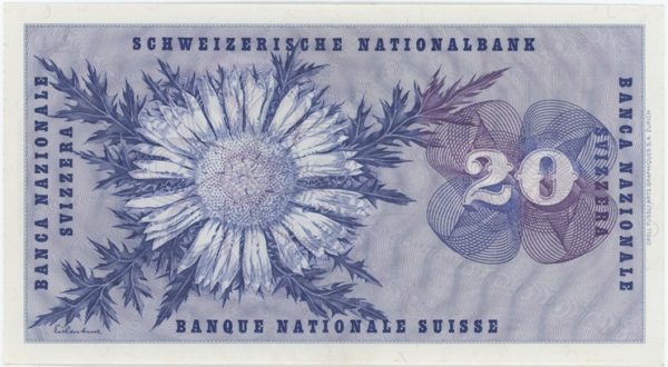 20 Francs 1974 (Général Dufour) – Image 2