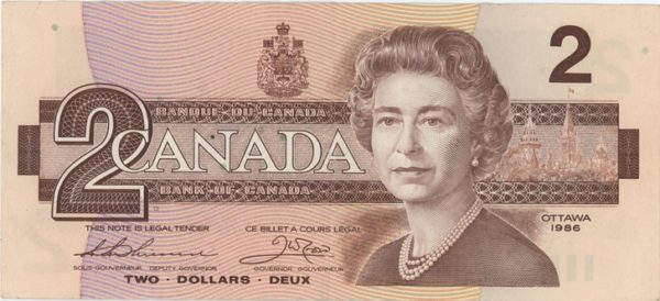 Canada 2 Dollars 1986