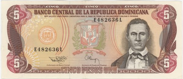 République Dominicaine 5 Peso 1993