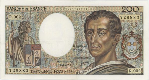 France 200 Francs 1981 Montesquieu