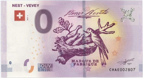 0 Euro Souvenir Suisse Nest - Vevey 2017 – 1 Neuf
