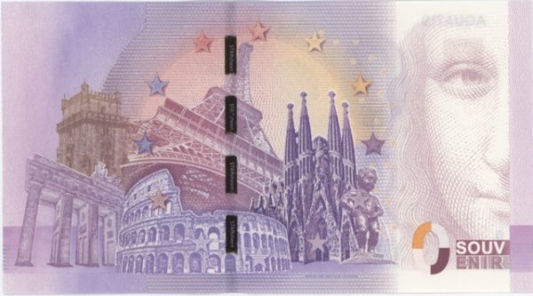 0 Euro Souvenir Suisse Aquatis 2017 – 1 Neuf – Image 2