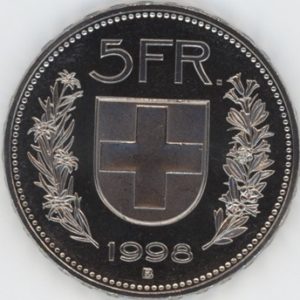 5 Francs 1998 (vz-unz)