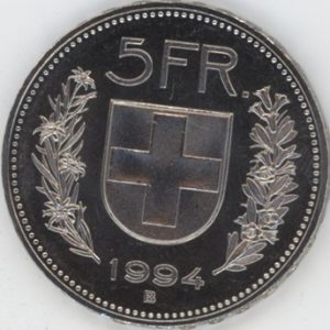 5 Francs 1994 (vz-unz)