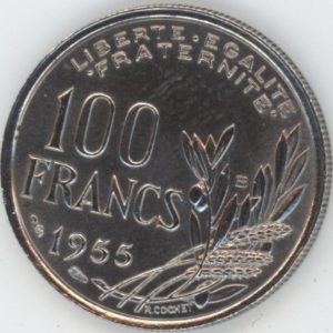 France 100 Francs 1955 B (vz)
