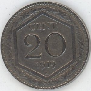 Italie 20 Centesimi 1919 Vittorio Emanuele III Lisse (ss)