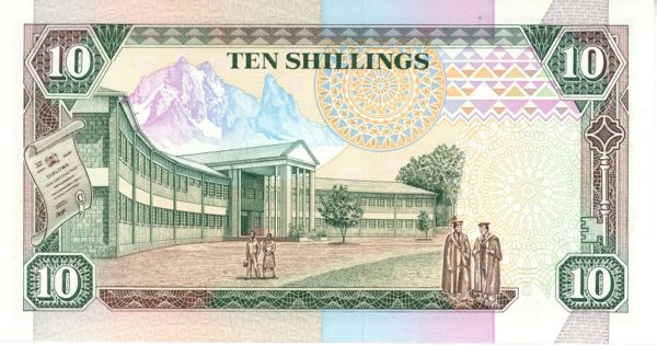 Kenya 10 Shillings 1989 – Image 2