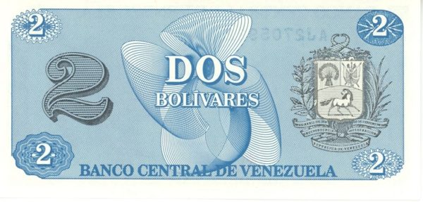 Venezuela 2 Bolivares 1989 Neuf – Image 2