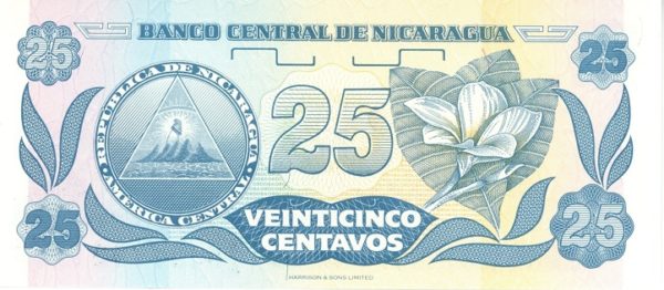 Nicaragua 25 Centavos 1991 Neuf – Image 2