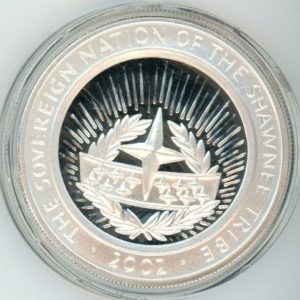 USA Shawnee Tribal Nation Dollar 2002 1 OZ Fine Silver 999 (unz)