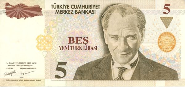Turquie 5 Lirasi 2005