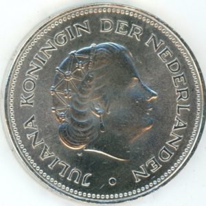 Pays-Bas 10 Gulden 1970 Juliana (ss+) en argent