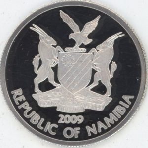 Namibe 10 Dollars 2009 World Cup-Johannesburg (unz) en argent
