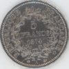 France 5 Francs Hercule 1874 A (ss) en argent – Image 2