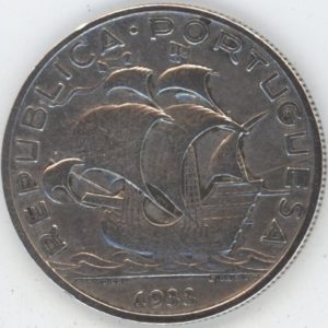Portugal 5 Escudos 1933 (ss) en argent