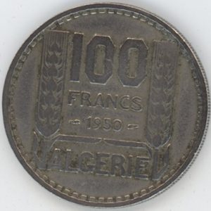 Algérie Colonie française 100 Francs 1950 Turin (ss)