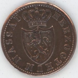 Germany Nassau 1 Kreuzer 1842 Adolph (ss)