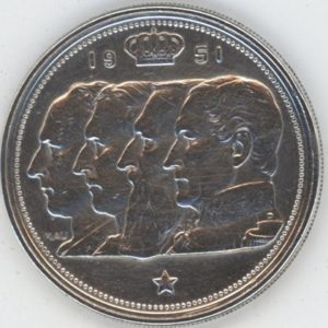 Belgique 100 Francs 1951 (Fl) ss en argent