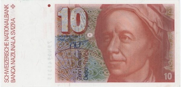 10 Francs 1979 (Leonhard Euler) presque Neuf