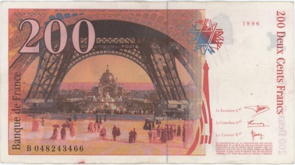 France 200 Francs 1996 Eiffel – Image 2