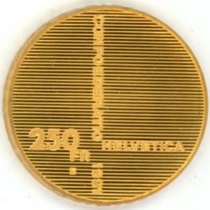 Suisse 250 Francs OR 1291÷1991 2ère frappe (unz)